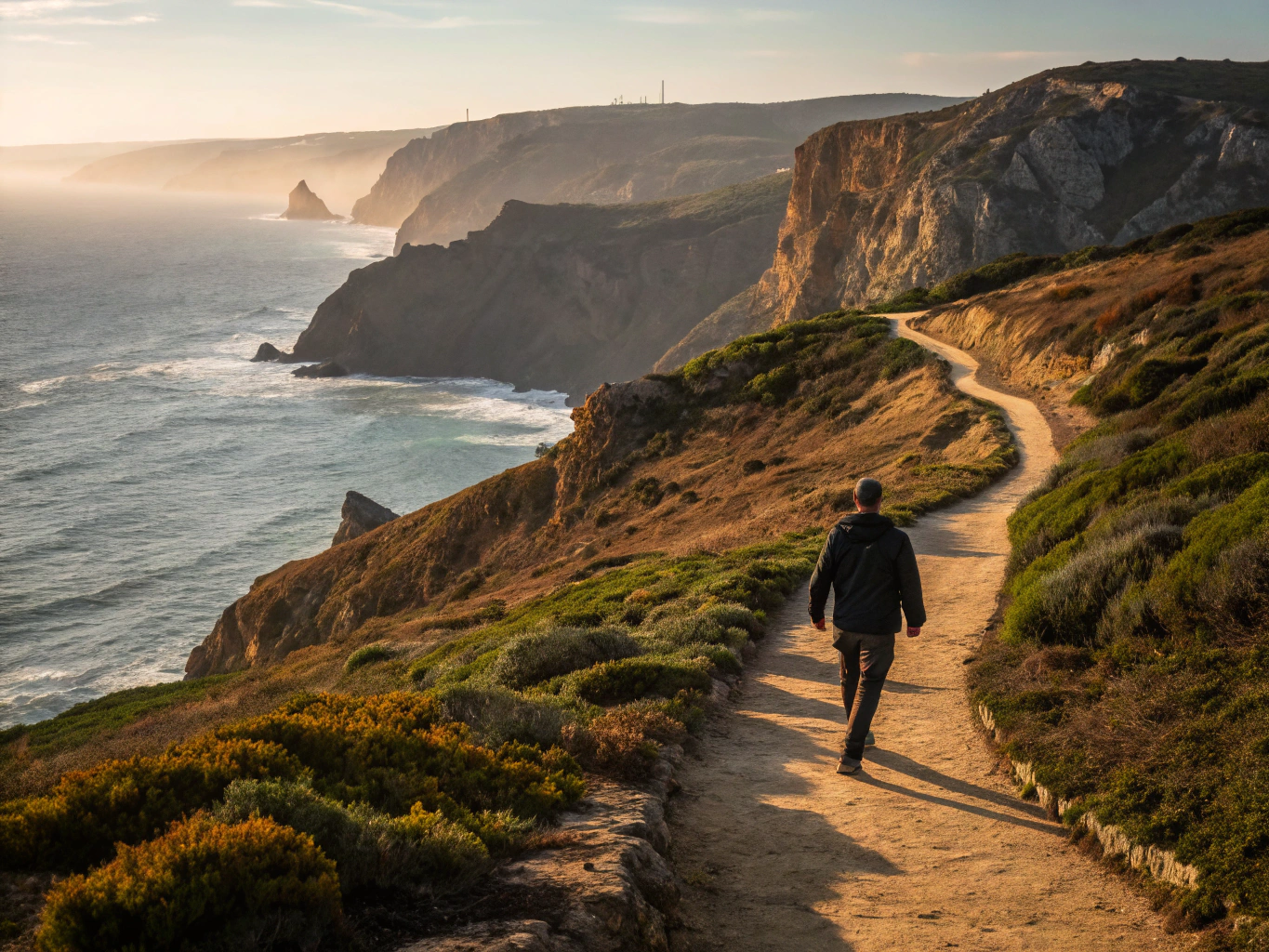 Portuguese Coastal Camino route along the Atlantic coast in Baiona