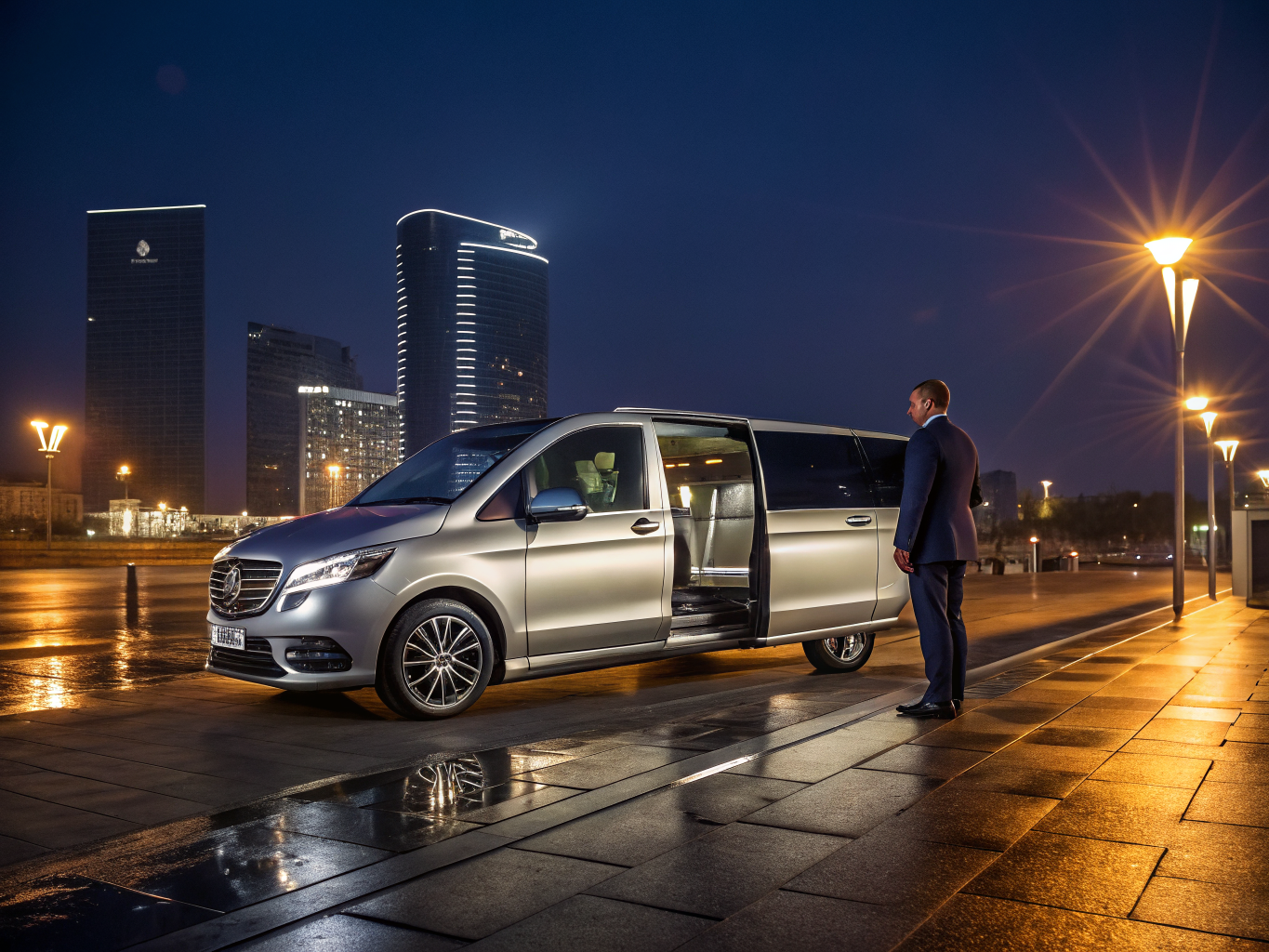 Mercedes-Benz V-Class luxury van exterior for private group transfers