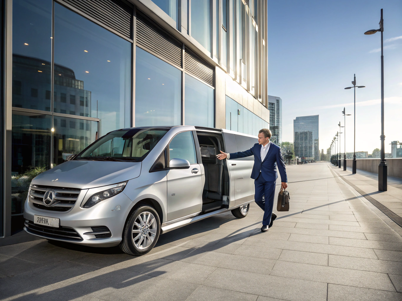 Mercedes-Benz Vito passenger van exterior for airport and long-distance transfers